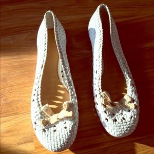 Miu Miu White Ballet Flats, Size 40.5, Brand New!